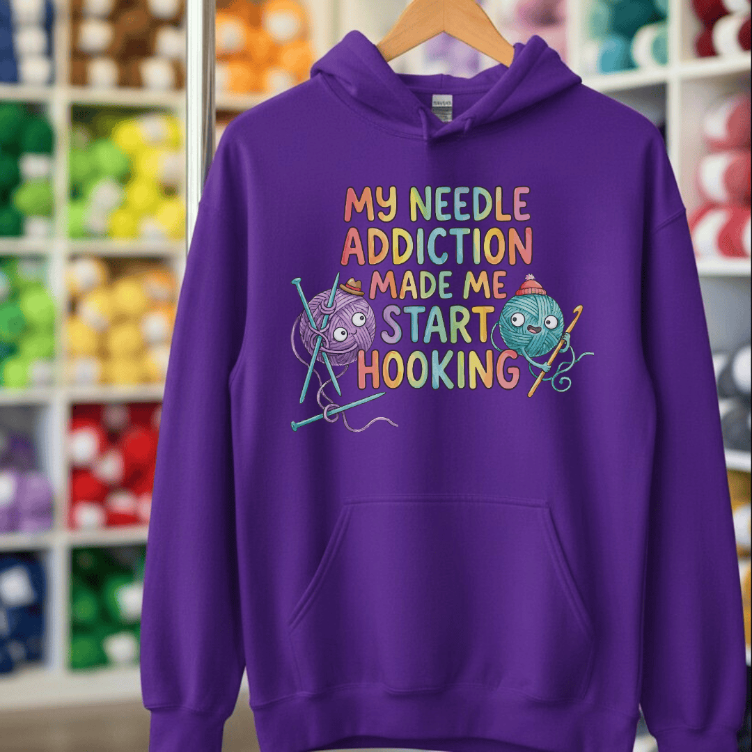 My Needle Addiction Hoodie Purple / S