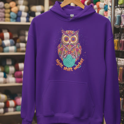 Night Shift Worker Hoodie Purple / S
