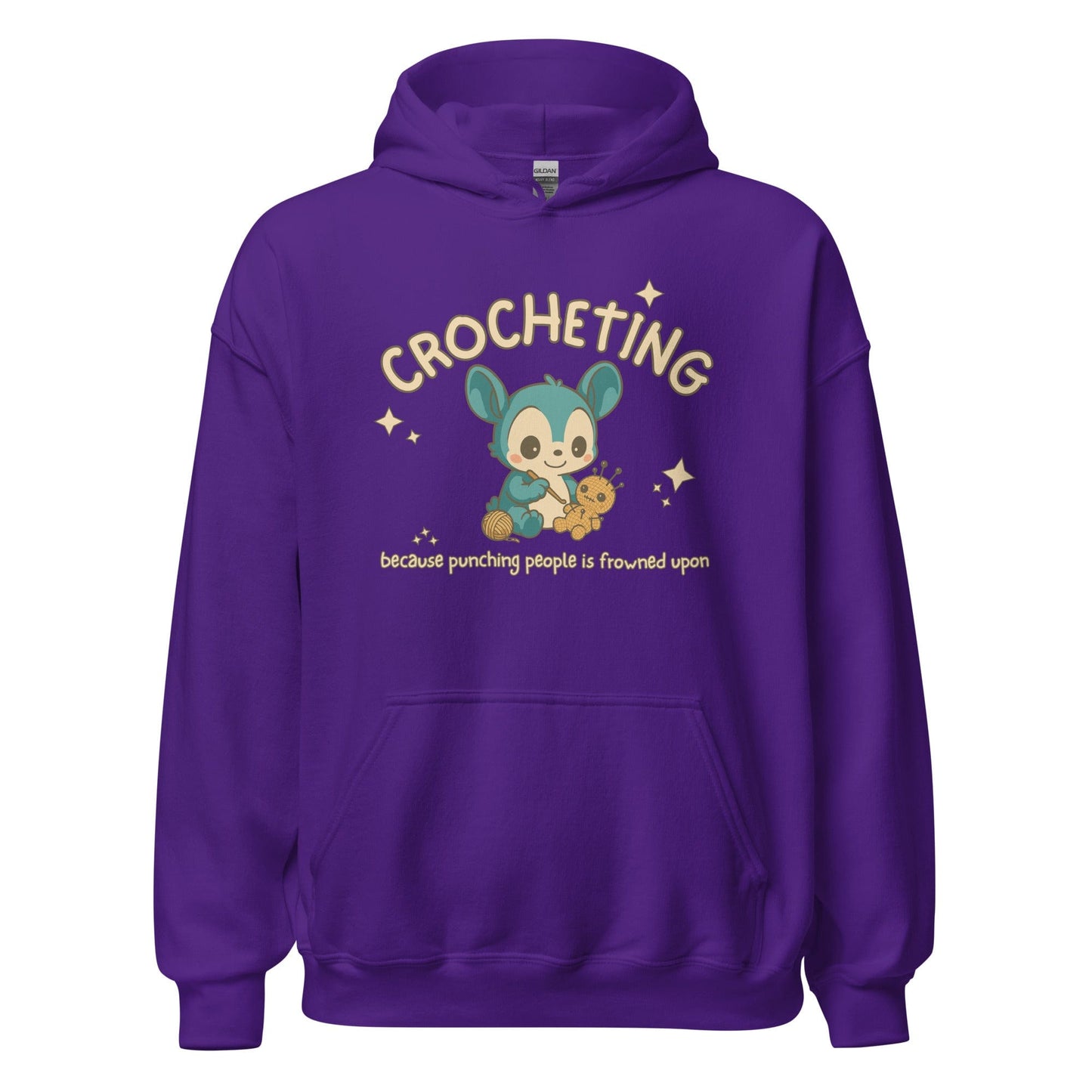 Punching People Is Frowned Upon Hoodie Purple / S