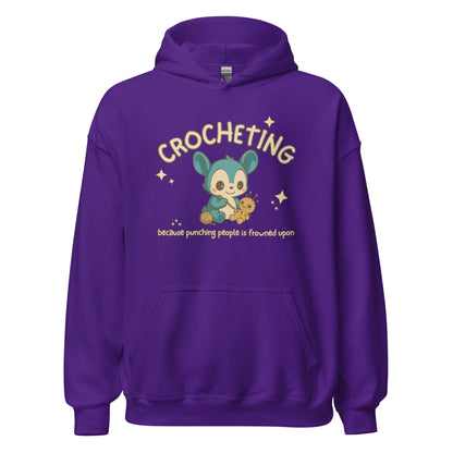 Punching People Is Frowned Upon Hoodie Purple / S