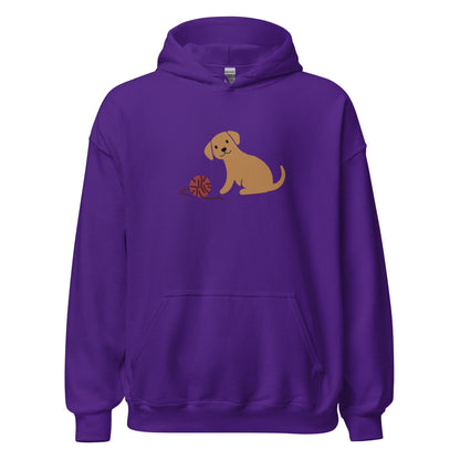 Puppy & Yarn Hoodie Purple / S