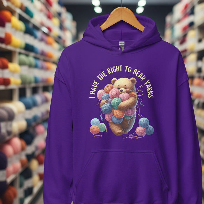 Right to Bear Yarns Hoodie Purple / S