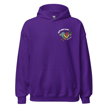 Ruth Loves To Knit Hoodie Purple / S