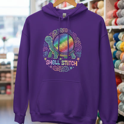 Shell Stitch Hoodie Purple / S