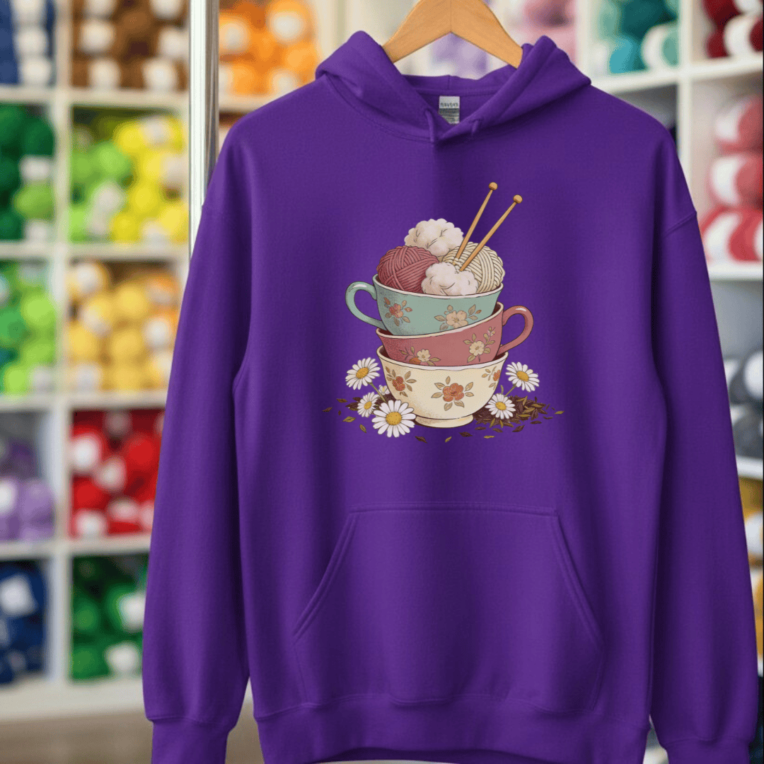 Sip 'n Stitch Hoodie Purple / S