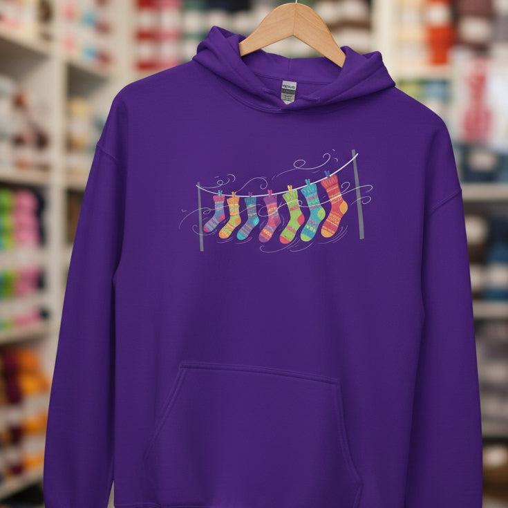 Sock Line Hoodie Purple / S