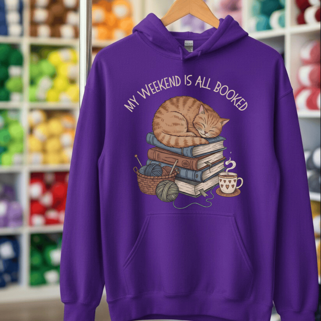 Weekend Booked Hoodie Purple / S