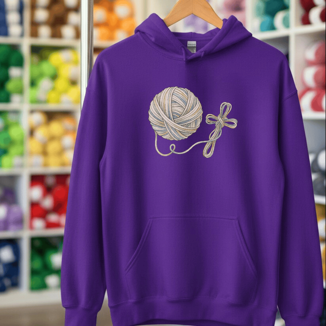 Yarn Cross Hoodie Purple / S