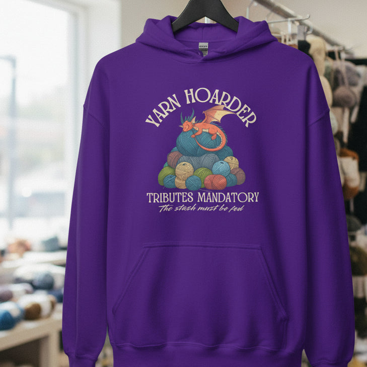 Yarn Hoarder Hoodie Purple / S