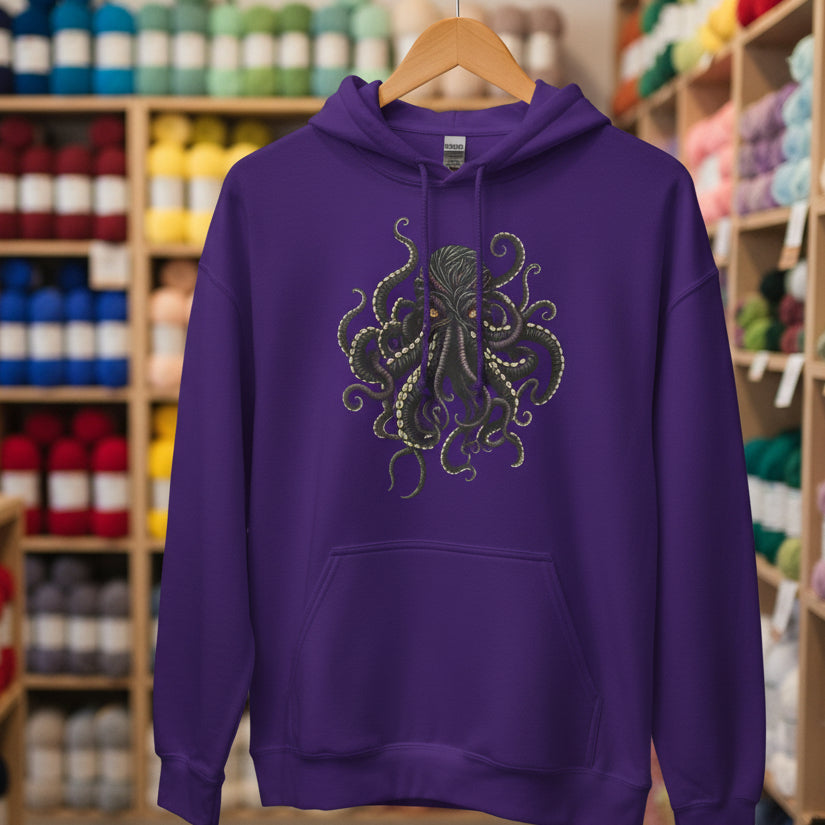 Yarn Sea Monster Hoodie Purple / S