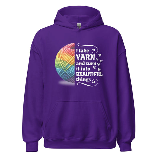 Yarn to Beauty Hoodie Purple / S
