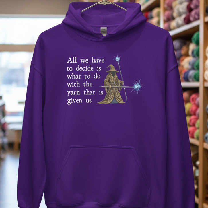 Yarn Wizard Hoodie Purple / S