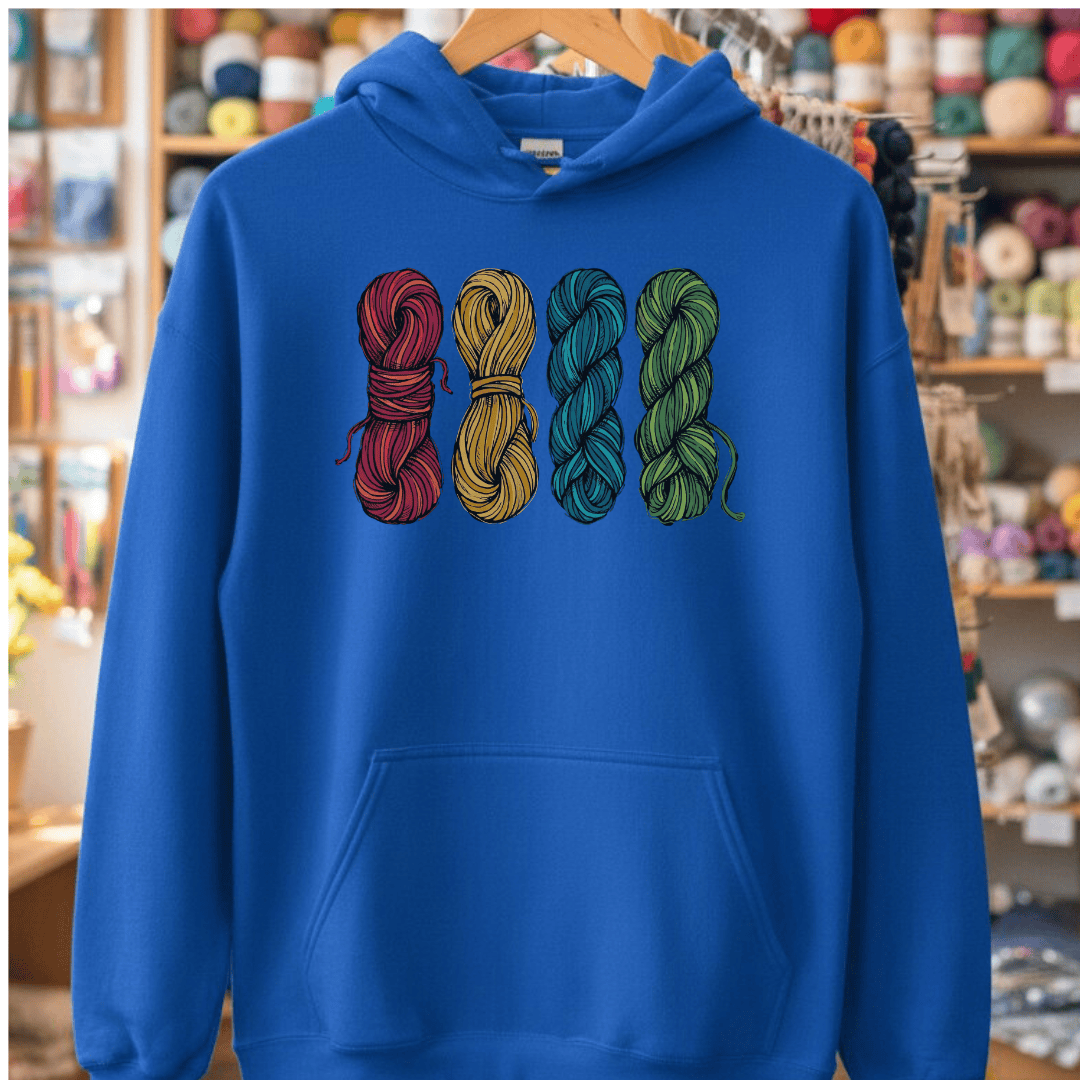 4 Sketched Skeins Hoodie Royal / S
