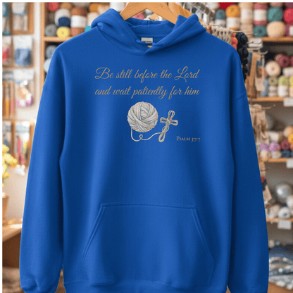 Be Still Psalm 37:7 Hoodie Royal / S
