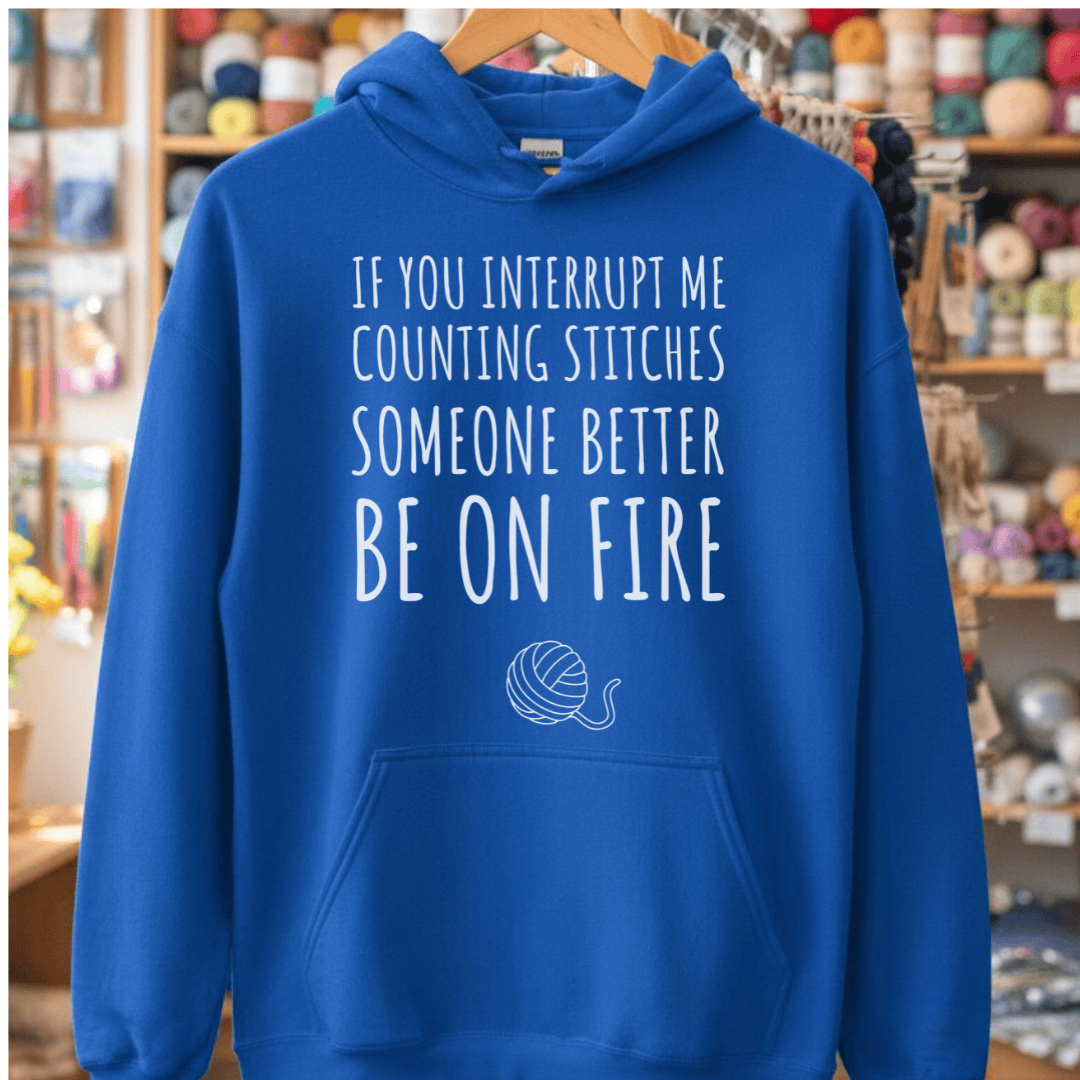 Counting Stitches Hoodie Royal / S