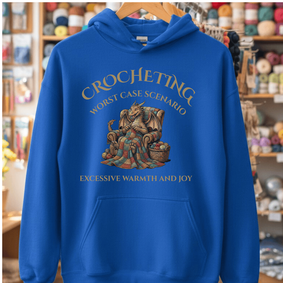 Crocheting Scenario Hoodie Royal / S