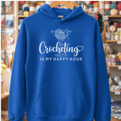 Happy Hour Crocheting Hoodie Royal / S