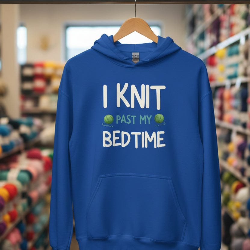 I Knit Past My Bedtime Hoodie Royal / S