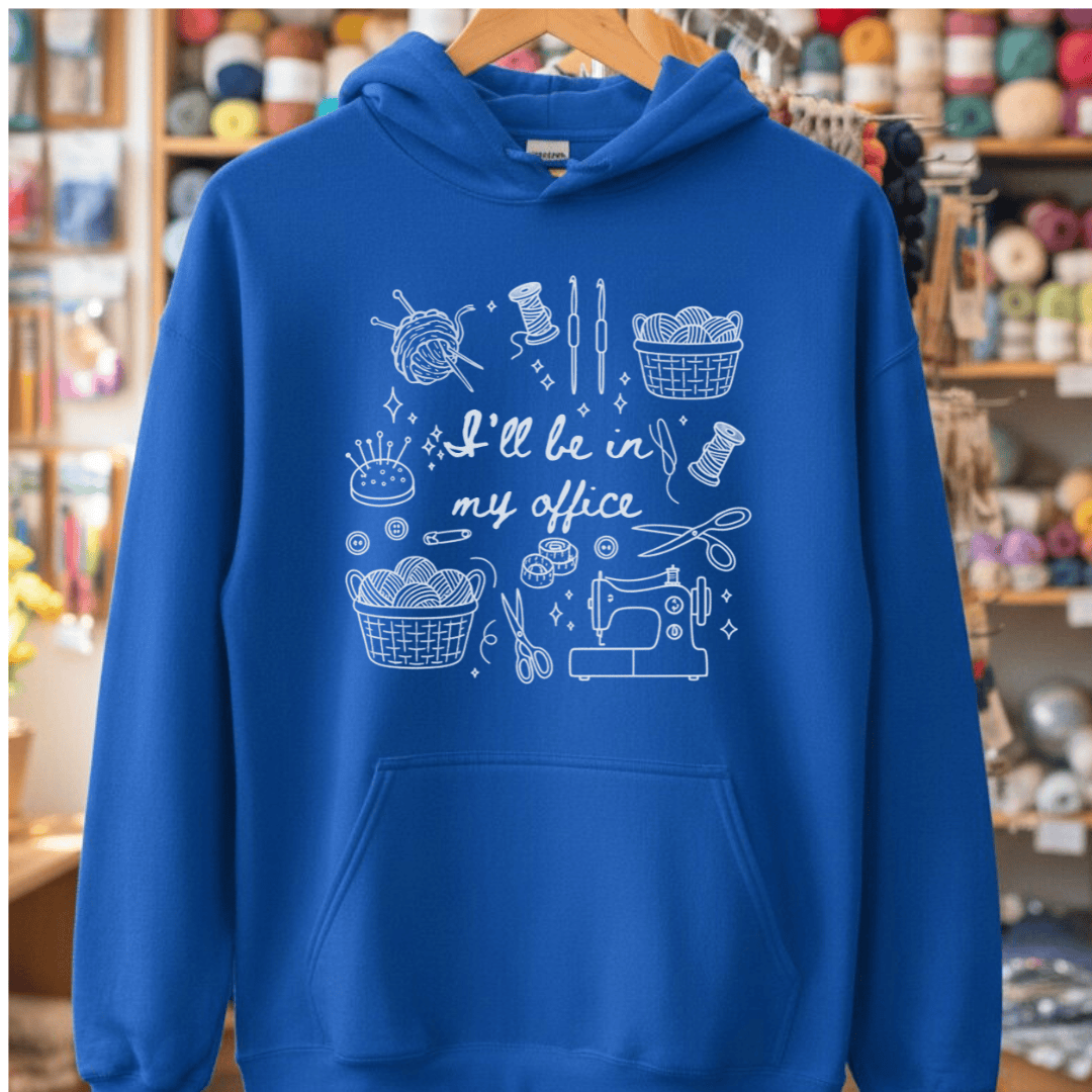 I'll Be In My Office Hoodie Royal / S