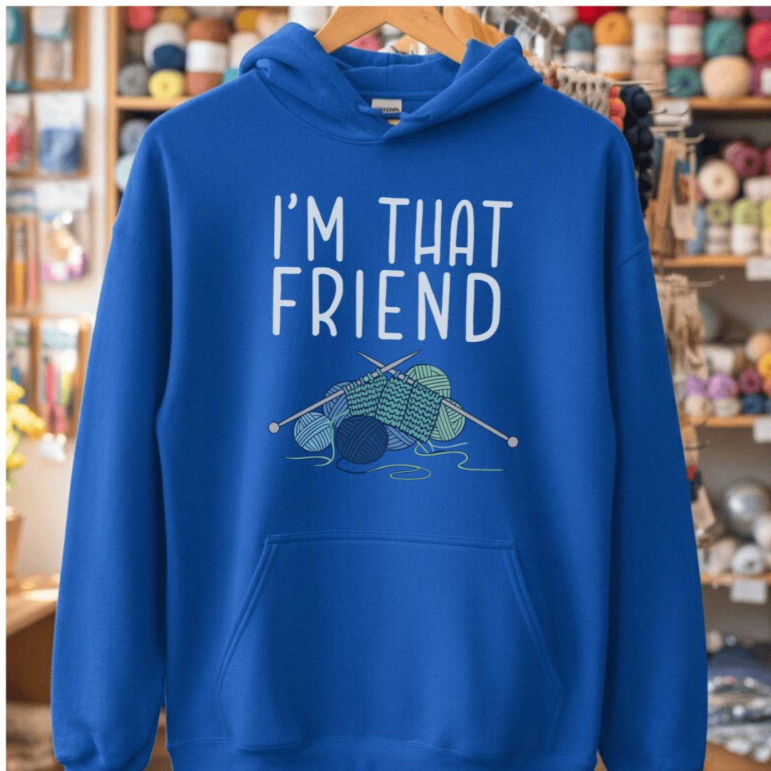 I'm That Knitting Friend Hoodie Royal / S