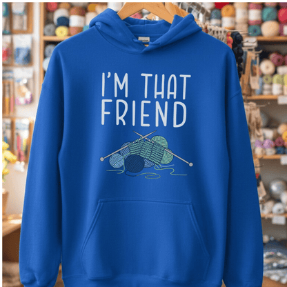 I'm That Knitting Friend Hoodie Royal / S