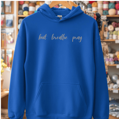 Knit Breathe Pray Hoodie Royal / S