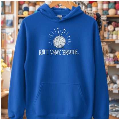 Knit Pray Breathe Hoodie Royal / S