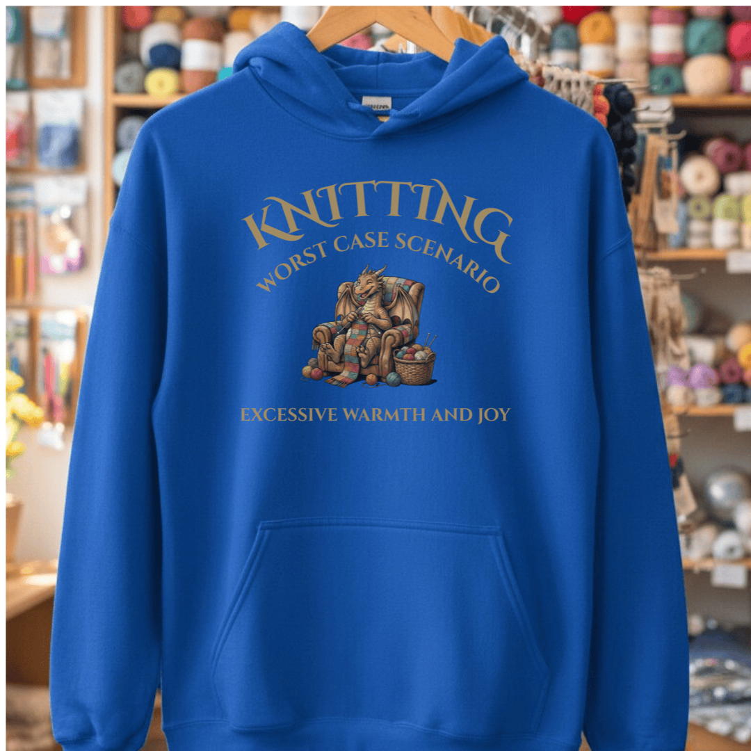 Knitting Scenario Hoodie Royal / S