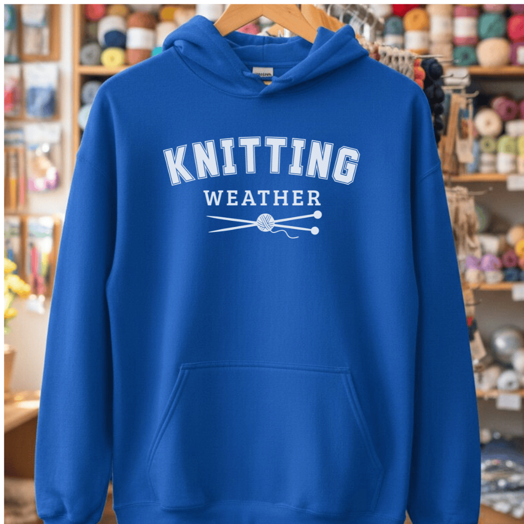 Knitting Weather Hoodie Royal / S