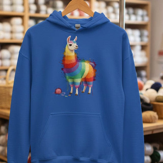 Llama Dye Splash Hoodie Royal / S