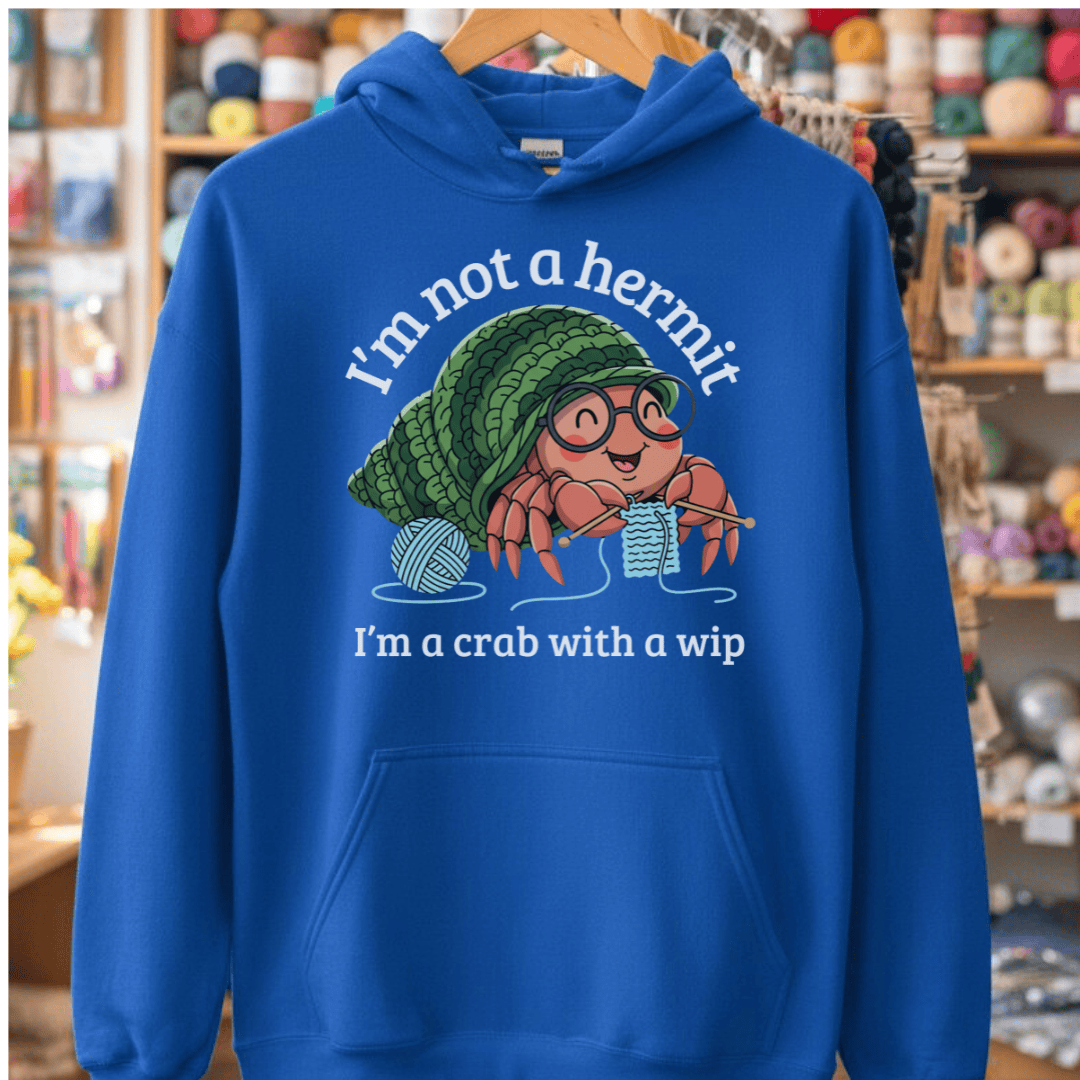 Not A Hermit Hoodie Royal / S