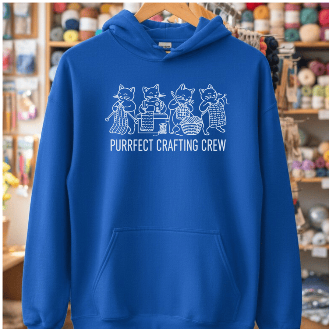 Purrfect Hoodie Royal / S