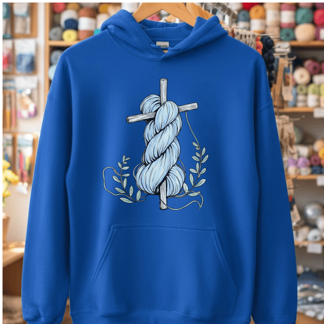 Skein On A Cross Hoodie Royal / S
