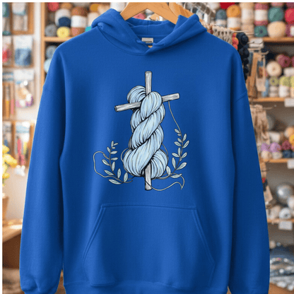 Skein On A Cross Hoodie Royal / S
