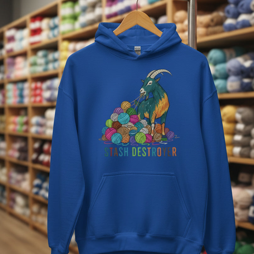 Stash Destroyer Hoodie Royal / S