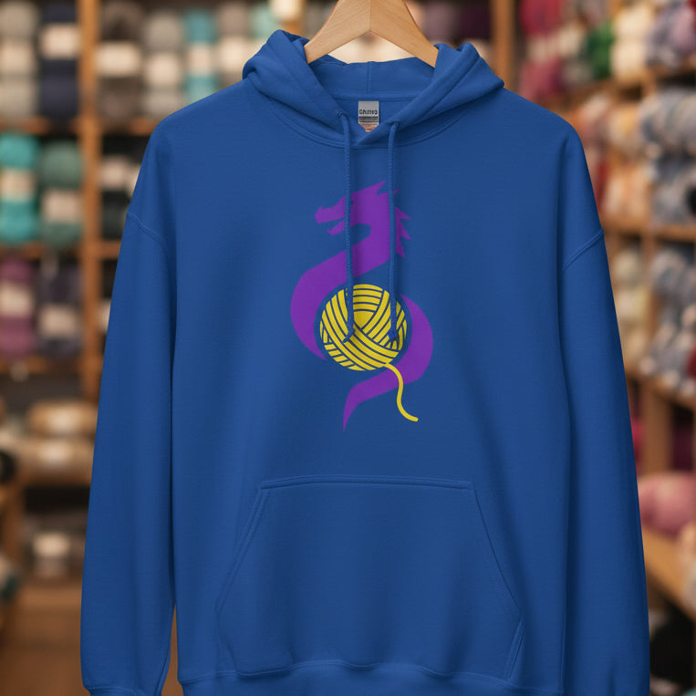 Styalised Dragon Hoodie Royal / S