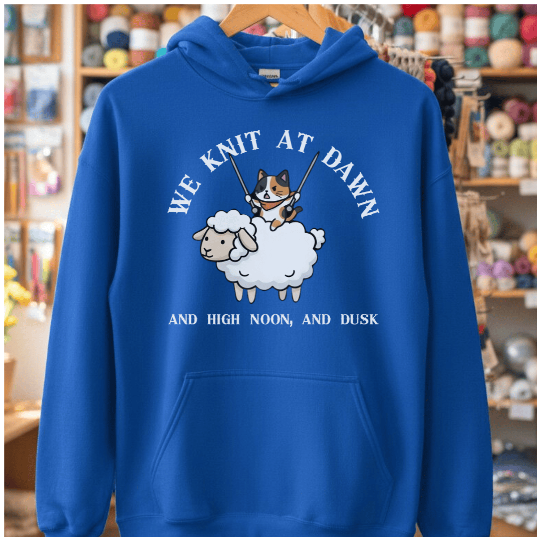 We Knit At Dawn Hoodie Royal / S