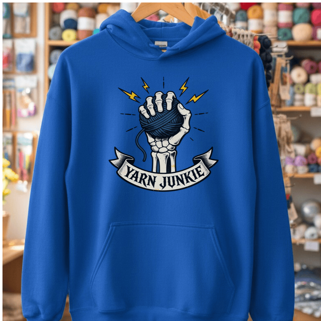 Yarn Junkie Hoodie Royal / S