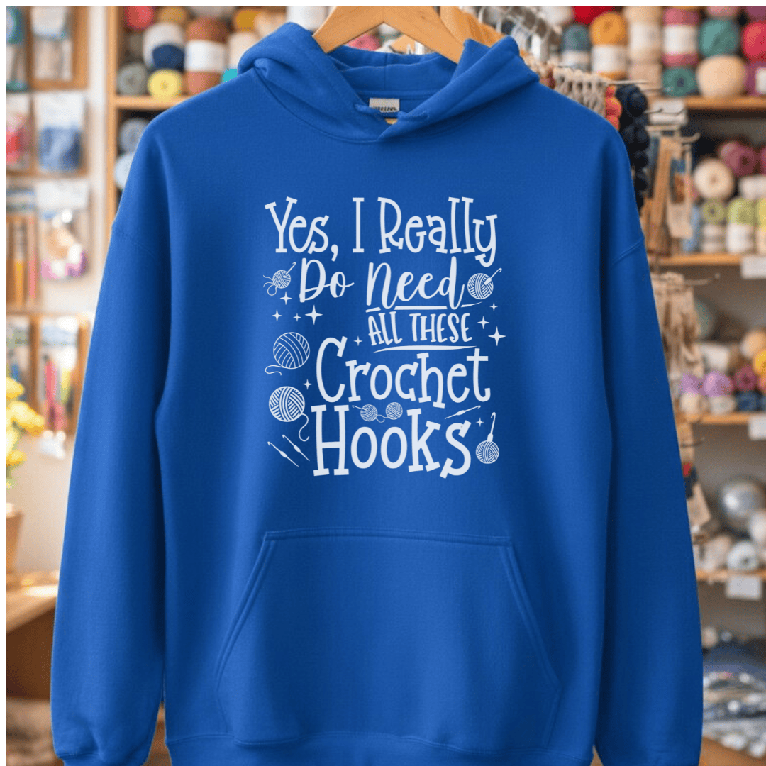 Yes I really Need These Hooks Hoodie Royal / S