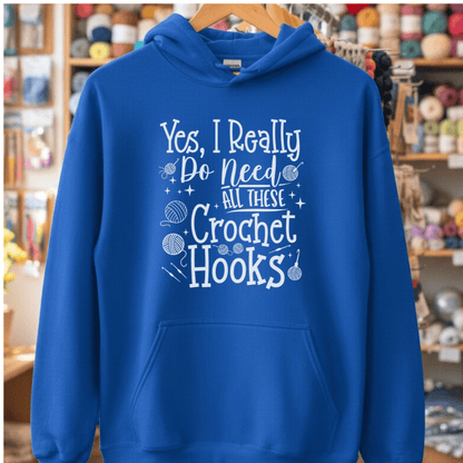 Yes I really Need These Hooks Hoodie Royal / S