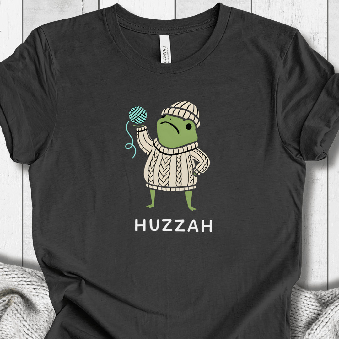 Huzzah T-Shirt – Rhapsodye Yarns