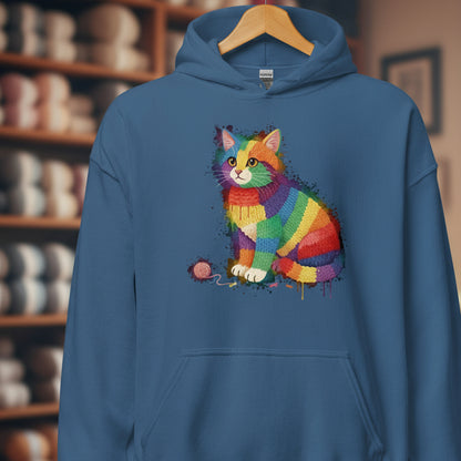 Cat Dye Splash Hoodie Indigo Blue / S