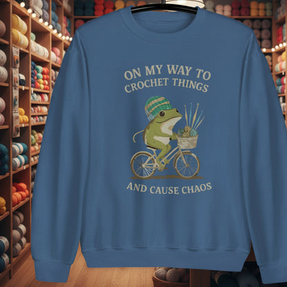 Crochet & Chaos Sweatshirt Indigo Blue / S