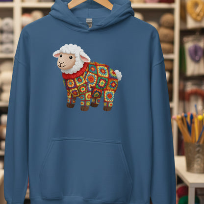 Crochet Sheep Hoodie Indigo Blue / S