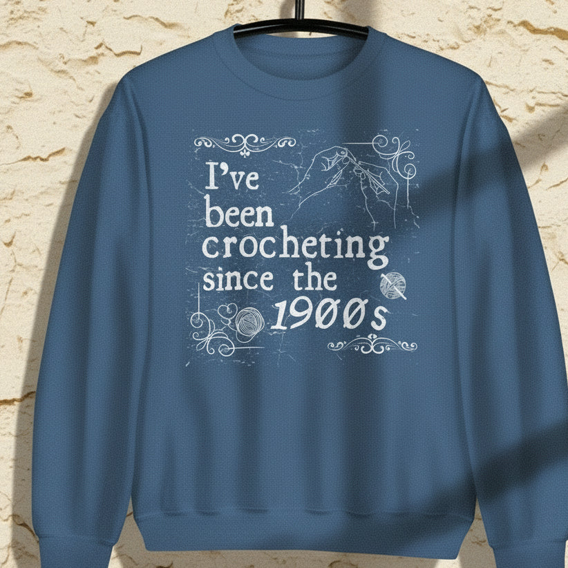 Crocheting Since the 1900s Sweatshirt Indigo Blue / S