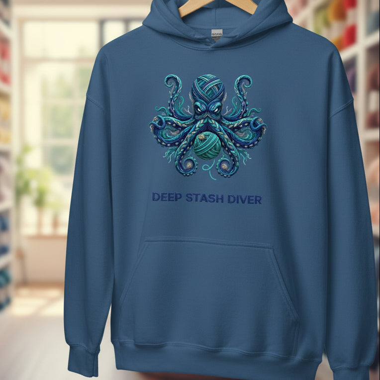 Deep Stash Diver Hoodie Indigo Blue / S