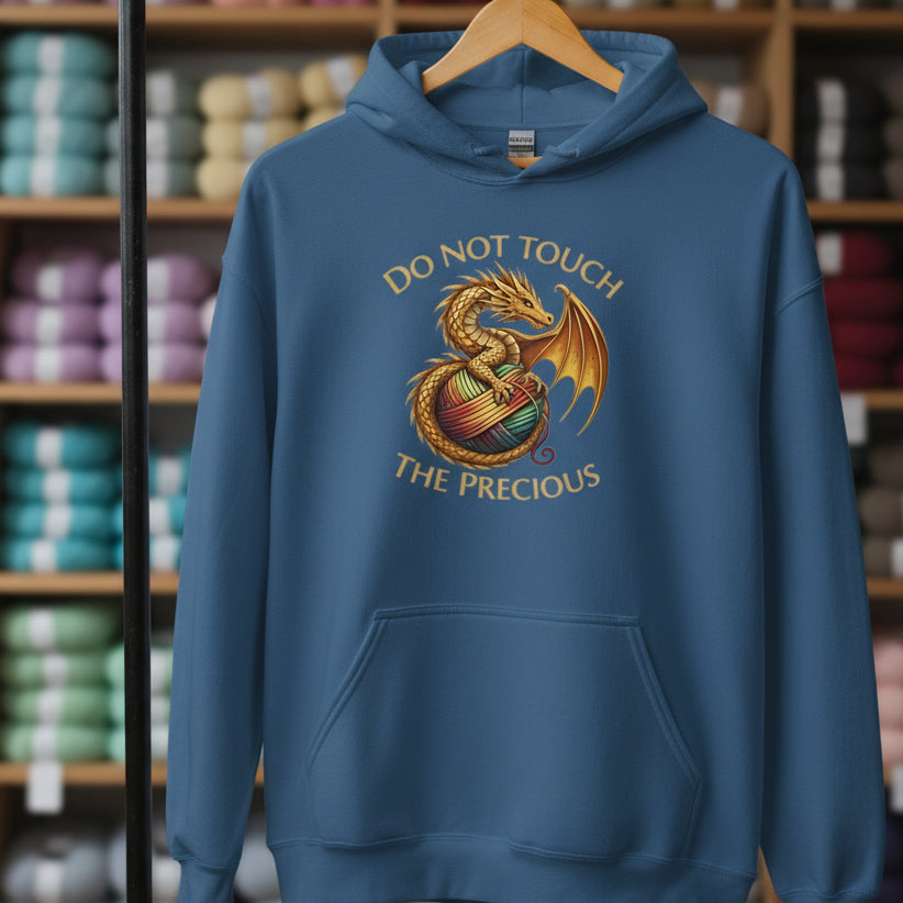 Do Not Touch Hoodie Indigo Blue / S