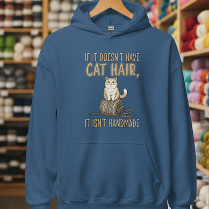 Handmade = Cat Hair Hoodie Indigo Blue / S