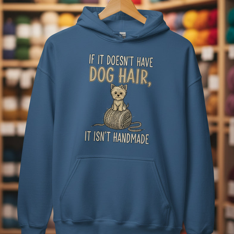 Handmade = dog hair Hoodie Indigo Blue / S