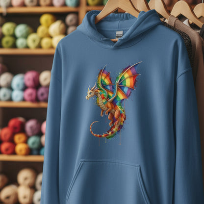 Hover Dragon Dye Splash Hoodie Indigo Blue / S